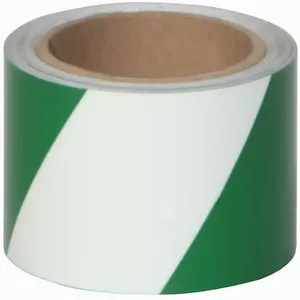 JESSUP MANUFACTURING 7520-2-STRIPE-G Marking Tape, Size 2 Inch x 30 Feet, Green Stripe | CD6MGG