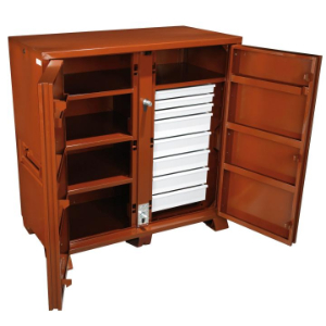 JOBOX 1-679990 Drawer Cabinet, 60.75 x 60.125 x 60.75 Inch Size, Brown, Steel | AC3RYM 2VUY2