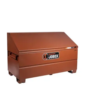 JOBOX 1-680990 Slope Lid Chest, 60 x 30 x 39.5 Inch Size, Brown, Steel | AB2JMJ 1MCF3