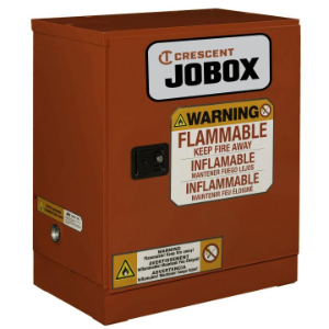 JOBOX 1-750610 Sicherheitsschrank für brennbare Stoffe, manuelles Schließen, 30.4 x 20.04 x 37.17 Zoll Größe, Rot, Stahl | CM9GGJ