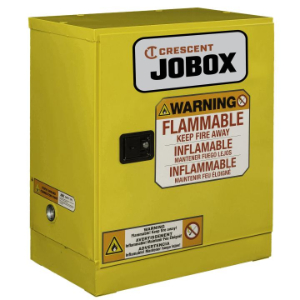 JOBOX 1-750640 Sicherheitsschrank für brennbare Stoffe, manuelles Schließen, 30.4 x 20.04 x 37.17 Zoll Größe, Gelb, Stahl | CM9GGL