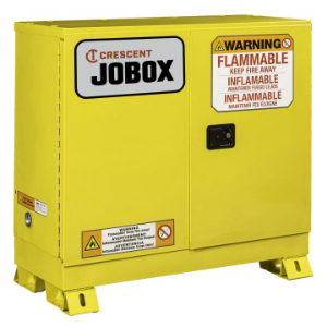 JOBOX 1-753640 Flammable Safety Cabinet, Manual Close, 46.12 x 23.2 x 45.72 Inch Size, Yellow, Steel | CM9GGP