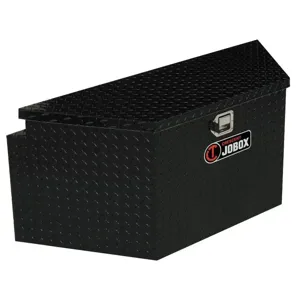 JOBOX 405002 Tongue Box, 33 x 16 x 20.5 Inch Size, Black, Aluminium | CM9GCZ