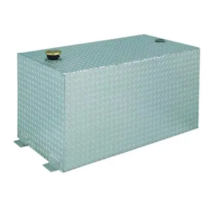 JOBOX 438000 Liquid Transfer Tank, Rectangular, 45.25 x 23.25 x 23.25 Inch Size, Bright, Aluminium | AF4VKJ 9LF07