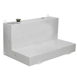 JOBOX 488000 Liquid Transfer Tank, L-Shaped, 85 gal., 46 x 31 x 26 Inch Size, White, Steel | CM9GJR