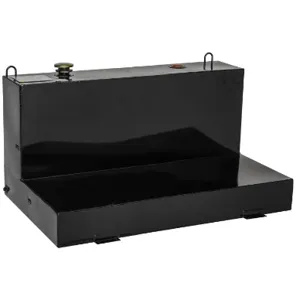 JOBOX 480002 Liquid Transfer Tank, L-Shaped, 100 gal., 54 x 31 x 26 Inch Size, Black, Steel | CM9GJN