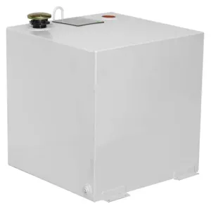 JOBOX 485000 Liquid Transfer Tank, Square, 50 gal., 54 x 23.25 x 24 Inch Size, White, Steel | AB3BGM 1RD42