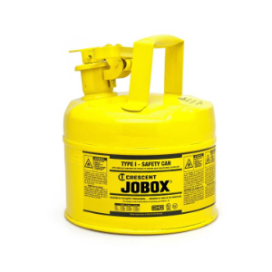 JOBOX 812990YF Safety Can For Diesel, 2 gal., Yellow, Steel | CM9GLH