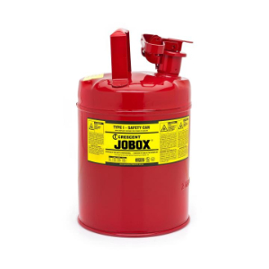 JOBOX 815990 Sicherheitskanister für Benzin und brennbare Flüssigkeiten, 5 Gallonen, Rot, Stahl | CM9GLJ