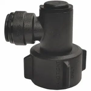 JOHN GUEST NC2723 Female Swivel Elbow, Plastic, Push-to-Connect x GHT, 3/8 Inch Tube OD, 3/4 Inch Pipe Size | CR6AFG 400L06