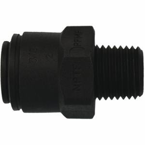 JOHN GUEST PP011222E Male Connector, Polypropylene, Push-to-Connect x MNPT, 3/8 Inch Size Tube OD | CR6AEH 400L26