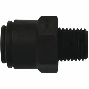 JOHN GUEST PP011222E Male Connector, Polypropylene, Push-to-Connect x MNPT, 3/8 Inch Size Tube OD | CR6AEH 400L26