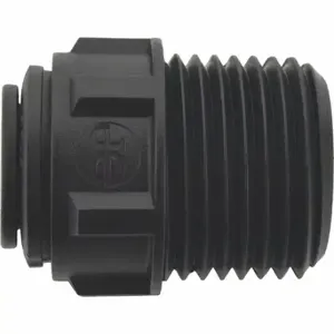 JOHN GUEST PP011224E Male Connector, Polypropylene, Push-to-Connect x MNPT, 3/8 Inch Size Tube OD | CR6AEF 400L28