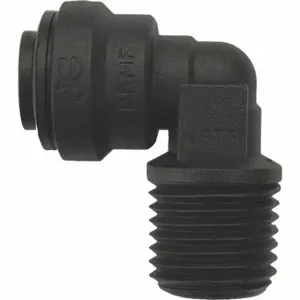 JOHN GUEST PP480822E Fixed Elbow, Polypropylene, Push-to-Connect x NPTF, 1/4 Inch Tube OD, 1/4 Inch Pipe Size | CR6AEK 400L54