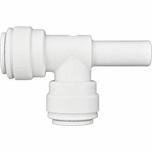 JOHN GUEST PP531212W Stackable Tee, Polypropylene, Push-To-Connect X Tube Stem X Push-To-Connect, White, 10 PK | CV4PFY 400L14