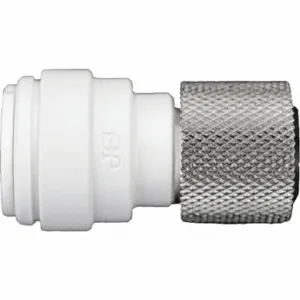 JOHN GUEST PSEI6012U9 Female Connector, Polypropylene, Push-to-Connect x FUNEF, 3/8 Inch Tube OD, White, 10 PK | CR6AEA 400L16