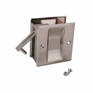 JOHN STERLING CD-1038-US15 Pocket Door Lock, Passage, Satin Nickel, 2 1/2 Inch Length, 1 3/8 Inch Width | CR6BJB 6UDH5