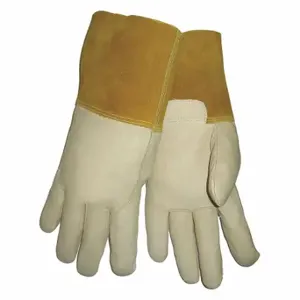 JOHN TILLMAN CO 1335MB Gloves, Wing Thumb, Straight Cuff, Beige Pigskin, Tillman 1335, M Glove Size, 1 Pair | CR6BKD 56LR57