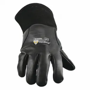 JOHN TILLMAN CO 13402X Gloves, Straight Thumb, Straight Cuff, Premium, Black Goatskin, Tillman 1340 | CR6BJR 56LR45