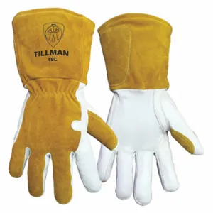 JOHN TILLMAN CO 49XL Gloves, Keystone Thumb, Gauntlet Cuff, Premium, Brown Cowhide, Tillman 49, XL Glove Size | CR6BKR 56LR38