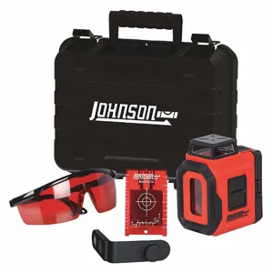 JOHNSON 40-6611 Self Leveling Cross Line Laser, 2 Beams, Red | CH6JTB 468V63