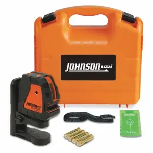 JOHNSON 40-6657 LEVEL & TOOL Line Laser, 2 Beams, 0 Dots, 2 Lines, Red, 200 ft Range w/o Detector | CR6BHK 492U72