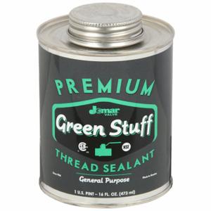 JOMAR VALVE 400-104 Pipe Thread Sealant, Green Stuff, 16 fl oz, Brush-Top Can, Green, Non-Corrosive | CR6BMM 41NK85