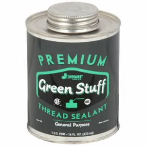 JOMAR VALVE 400-104 Pipe Thread Sealant, Green Stuff, 16 fl oz, Brush-Top Can, Green, Non-Corrosive | CR6BMM 41NK85