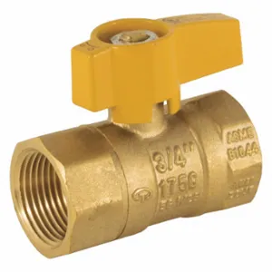 JOMAR VALVE T-2005C Brass Gas Ball Valve, NPT, 3/4 Inch | CR6BLU 58ZM63