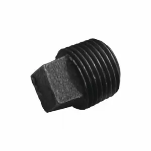 JONES STEPHENS B3960100 Black Square Head Plug, 3/4 In, Malleable Iron, 3 Inch Fitting Pipe Size | CR6BRP 248T01