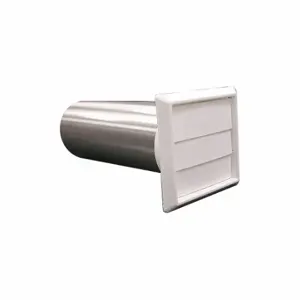 JONES STEPHENS D04025 Wall/Soffit Vents, Louvered Hood Venting, Round, 4 Inch Duct, Aluminum/Plastic | CR6BQT 217L40