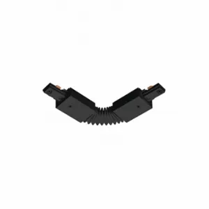 JUNO LIGHTING GROUP R20 BL Flexible Connector, Accordion Track Connector, J Compatible with Track, Black, 1 Circuits | CR6BVC 45DN08