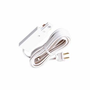 JUNO LIGHTING GROUP R22 WH Cord And Plug Connector, 2-Wire Cord, Switch & Plug Power Feed Connector | CR6BVB 45DN16