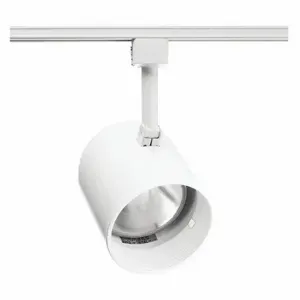 JUNO LIGHTING GROUP R502 WHB WH Track Lighting Head, Incandescent, White With White Baffle, 75 W Max Watt | CR6BWM 45DL89