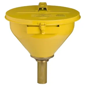 JUSTRITE 08206 Drum Funnel, Self closing Cover, 273mm Dia., 254mm Length, Yellow | CD8CBR JDR08206YL, 8206