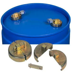 JUSTRITE 08509 Drum Lock Set, 2 Inch Bung, 55 Gallon, Poly Drum | CD8CCB