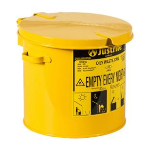 JUSTRITE 09200Y Countertop Oily Waste Can, 2 Gallon, Yellow | AD2NYX JCN09200YL, 9200Y
