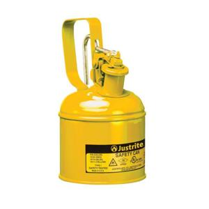 JUSTRITE 10111 Safety Can, Flame Arrester, Type I, 1/4 Gallon, Yellow | AA4ZUC JCN10111Z0, 10111Z