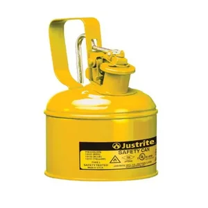 JUSTRITE 10111 Safety Can, Flame Arrester, Type I, 1/4 Gallon, Yellow | AA4ZUC JCN10111Z0, 10111Z