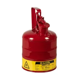 JUSTRITE 10301 Safety Can, Flame Arrester, Type I, 1 Gallon, 11-1/2 Inch Height, Red | AF2LMF JCN10301RD