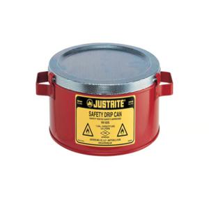 JUSTRITE 10376 Drip Can With 1 Handle, 1 Gallon, Red | AA4ZUJ 13M361