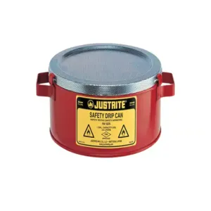 JUSTRITE 10376 Drip Can With 1 Handle, 1 Gallon, Red | AA4ZUJ 13M361