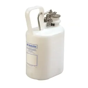 JUSTRITE 12161 Safety Container for Corrosive/Acid, 1 Gallon, White, Polyethylene | AC8KAM JCN12161WH