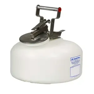 JUSTRITE 12762 Safety Container for Corrosive/Acid, 2 Gallon, White, Polyethylene | AB4LFN JCN12762WH