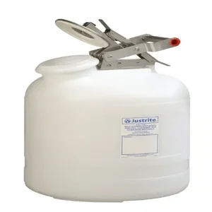 JUSTRITE 12765 Disposal Container, 5 Gallon, White, Polyethylene | AA8UPQ JCN12765WH