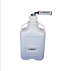 JUSTRITE 12823 Ballonflasche mit Filtersatz, 1/8 Zoll Schlauch, 20 l, 83 mm Kappe, 7 Anschlüsse, HDPE | CD8DKB
