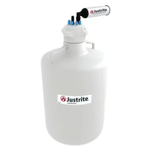 JUSTRITE 12809 Carboy With Filter Kit, 1/8 Inch Tubing, 20L, 83mm cap, 6 Ports, HDPE | CD8DJL