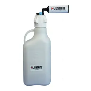 JUSTRITE 12811 Carboy With Filter Kit, 1/8 Inch Tubing, 5L, 83mm Cap, 7 Ports, HDPE | CD8DJN