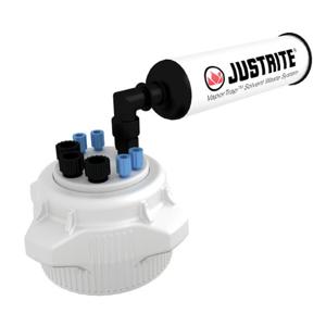 JUSTRITE 12826 Cap With Filter, 83 mm, 4 Ports, 1/8 Inch Outer Tubing, 3 Ports, 1/4 Inch Outer Tubing | CD8DKE