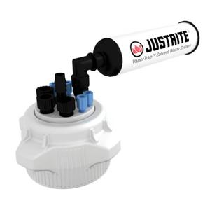 JUSTRITE 12828 Cap With Filter, 83 mm, 4 Ports, 1/8 Inch Outer Dia., 3 Ports, 1/4 Inch Outer Dia. | CD8DKG